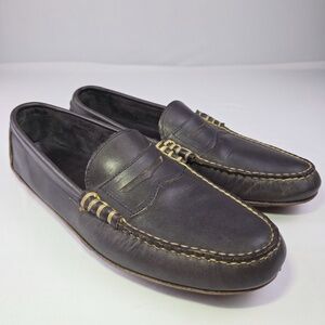 Allen Edmonds Daytona Mens 13B Daytona Gray Leather Driving Penny Loafer 50431